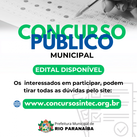 Concurso Público da Prefeitura de Rio Paranaíba: edital aberto com mais de 170 vagas!